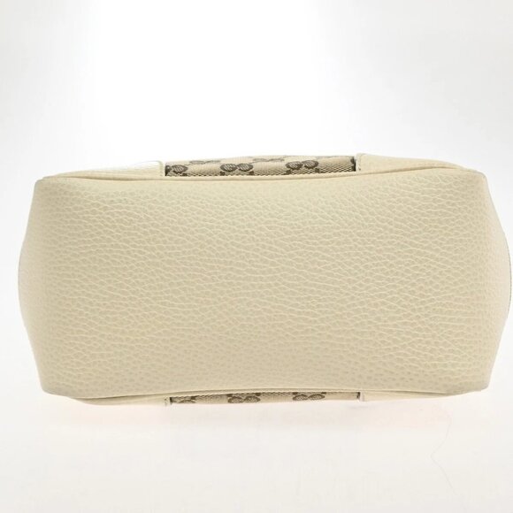GUCCI Bree GG Pattern 2Way Shoulder Hand Bag Canvas Leather Brown White 93EF241 - Picture 6 of 15